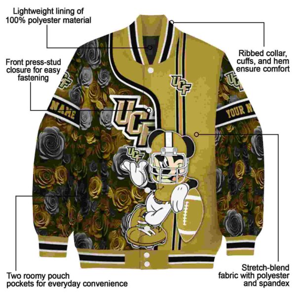 custom ucf knights rose mickey gold jacket new arrival jacketwow