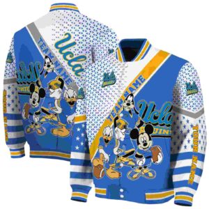 custom ucla bruins mickey donald goofy blue white jacket fashion forward jacketwow