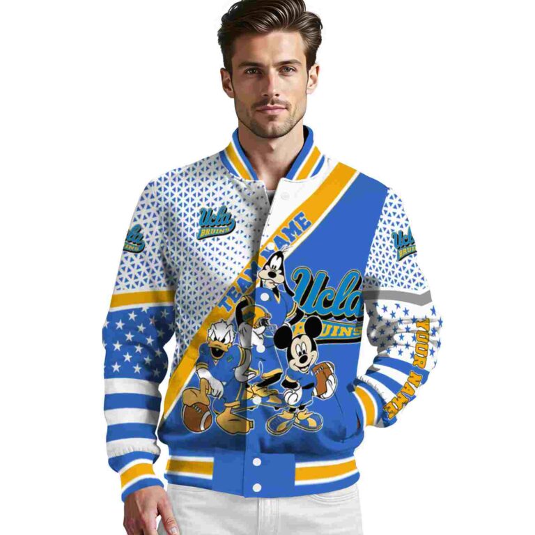 custom ucla bruins mickey donald goofy blue white jacket high quality jacketwow