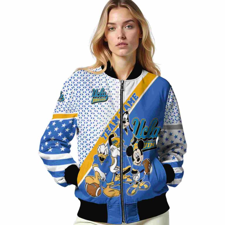 custom ucla bruins mickey donald goofy blue white jacket latest model jacketwow