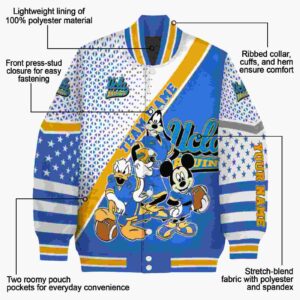 custom ucla bruins mickey donald goofy blue white jacket new arrival jacketwow