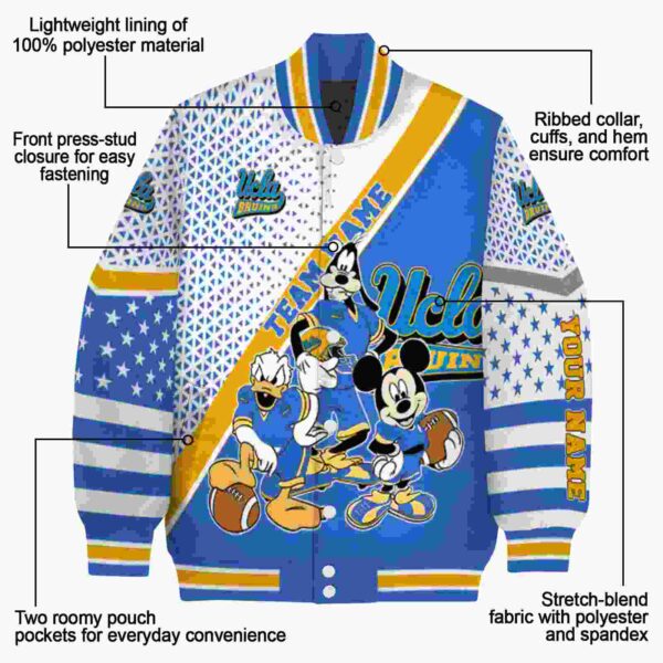 custom ucla bruins mickey donald goofy blue white jacket new arrival jacketwow