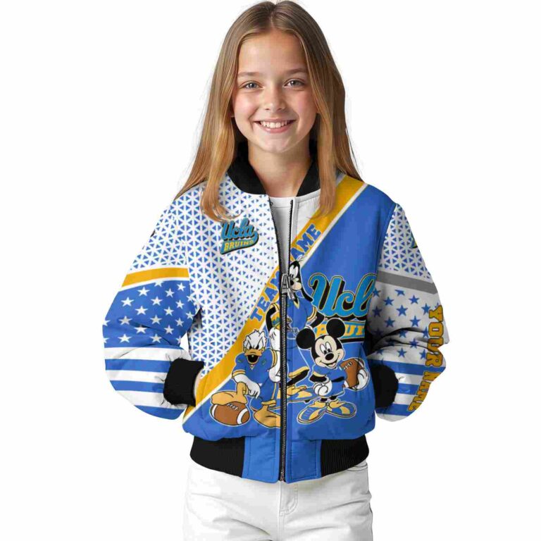 custom ucla bruins mickey donald goofy blue white jacket top rated jacketwow