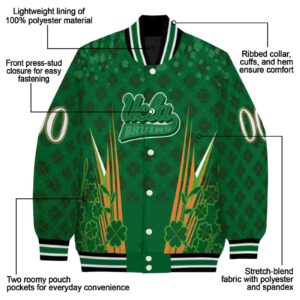 custom ucla bruins shamrock pattern green jacket new arrival jacketwow