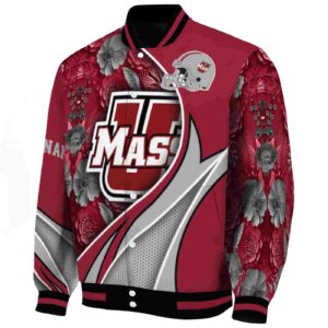 custom umass minutemen floral print red jacket best selling jacketwow