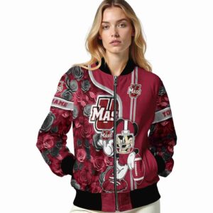 custom umass minutemen rose mickey red jacket latest model jacketwow
