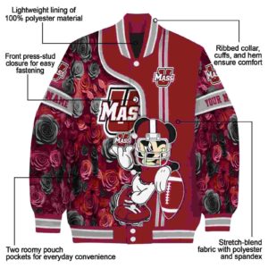 custom umass minutemen rose mickey red jacket new arrival jacketwow