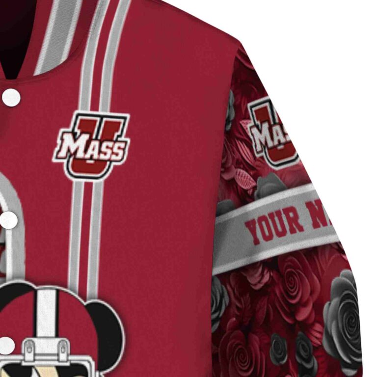custom umass minutemen rose mickey red jacket premium grade jacketwow