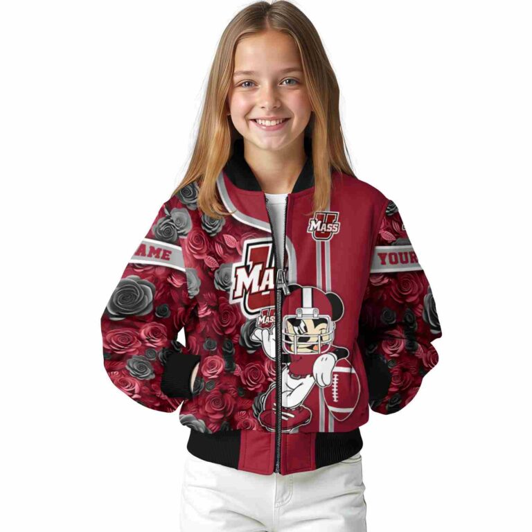 custom umass minutemen rose mickey red jacket top rated jacketwow