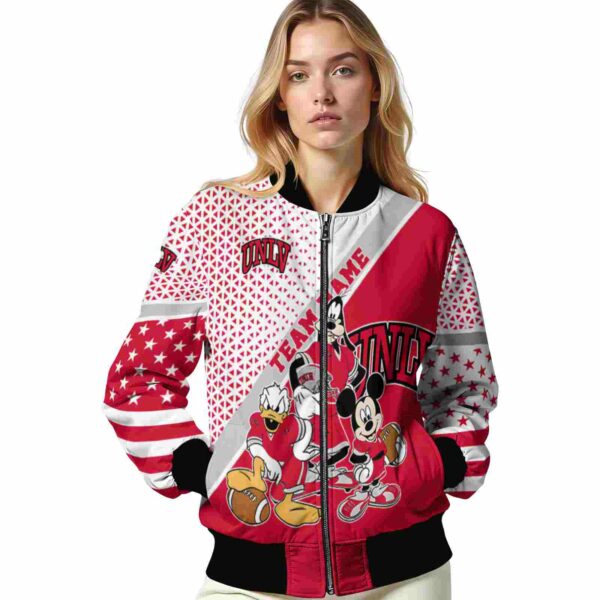 custom unlv rebels mickey donald goofy red white jacket latest model jacketwow