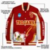 custom usc trojans flaming football red white jacket new arrival jacketwow