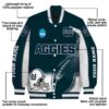 custom utah state aggies flaming football navy white jacket new arrival jacketwow