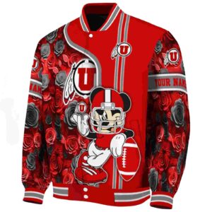 custom utah utes rose mickey red jacket best selling jacketwow