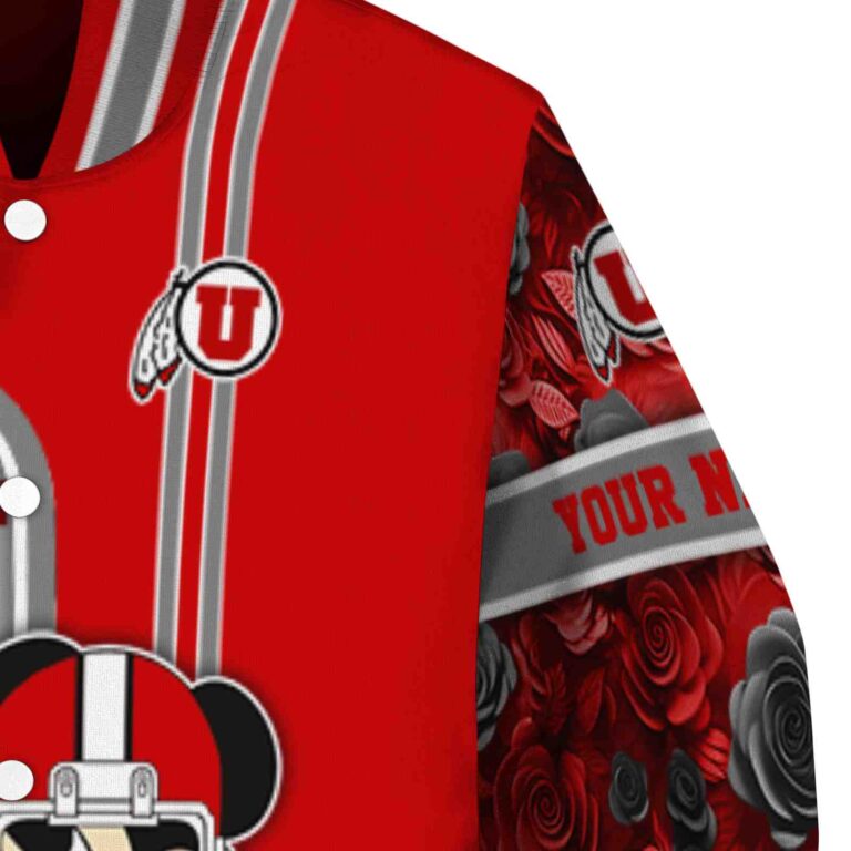 custom utah utes rose mickey red jacket premium grade jacketwow