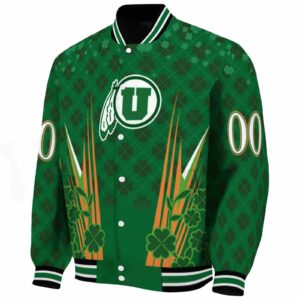 custom utah utes shamrock pattern green jacket best selling jacketwow