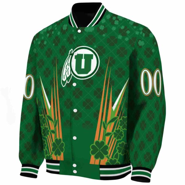 custom utah utes shamrock pattern green jacket best selling jacketwow