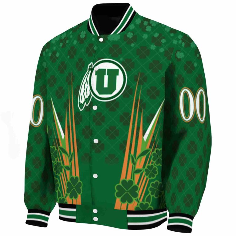 custom utah utes shamrock pattern green jacket best selling jacketwow