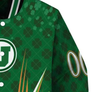 custom utah utes shamrock pattern green jacket premium grade jacketwow