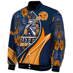 custom utep miners floral print blue jacket best selling jacketwow