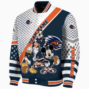 custom utsa roadrunners mickey donald goofy orange white jacket best selling jacketwow