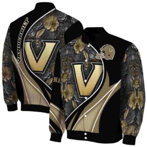 custom vanderbilt commodores floral print black jacket fashion forward jacketwow