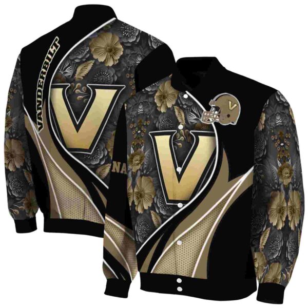 custom vanderbilt commodores floral print black jacket fashion forward jacketwow