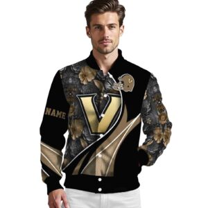 custom vanderbilt commodores floral print black jacket high quality jacketwow