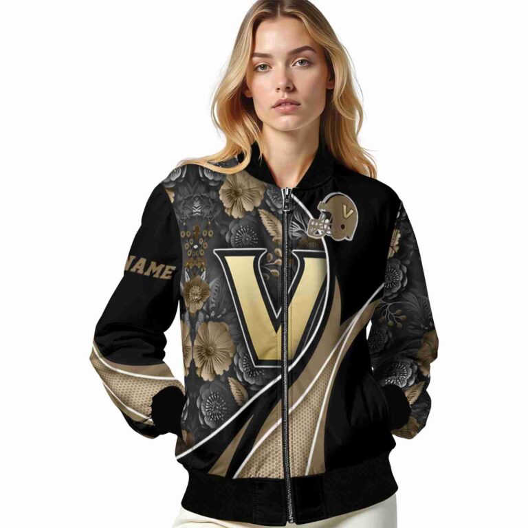 custom vanderbilt commodores floral print black jacket latest model jacketwow