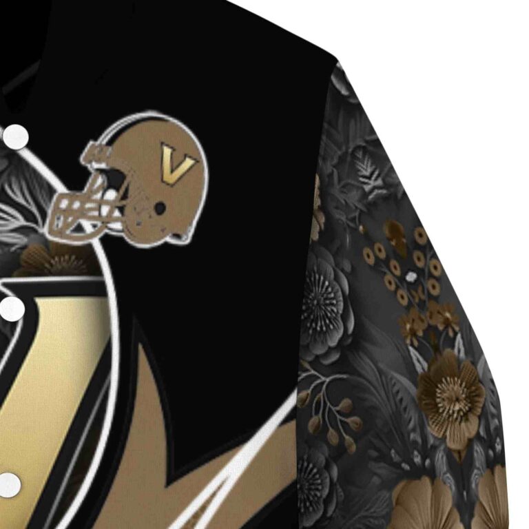 custom vanderbilt commodores floral print black jacket premium grade jacketwow