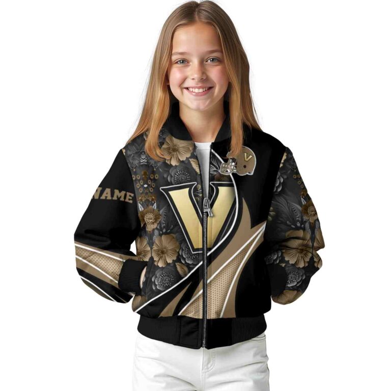 custom vanderbilt commodores floral print black jacket top rated jacketwow
