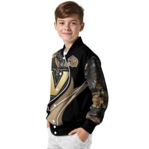 custom vanderbilt commodores floral print black jacket trendy jacketwow
