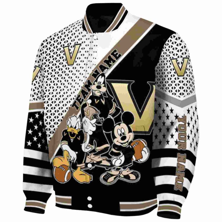 custom vanderbilt commodores mickey donald goofy black white jacket best selling jacketwow