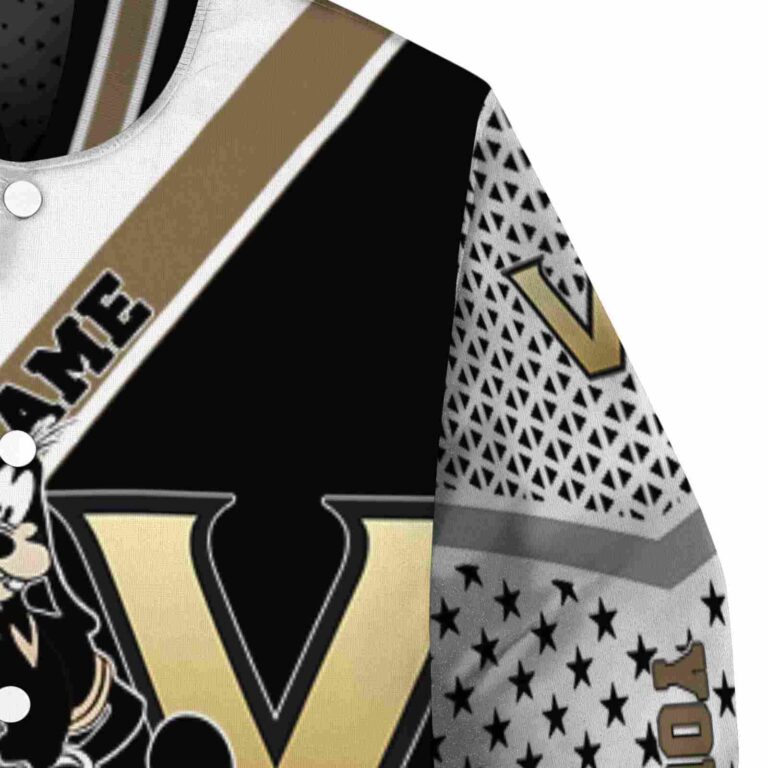 custom vanderbilt commodores mickey donald goofy black white jacket premium grade jacketwow