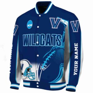 custom villanova wildcats flaming football navy white jacket best selling jacketwow