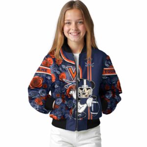custom virginia cavaliers rose mickey blue jacket top rated jacketwow