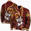 custom washington commanders rose mickey burgundy jacket fashion forward jacketwow
