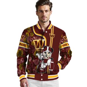 custom washington commanders rose mickey burgundy jacket high quality jacketwow