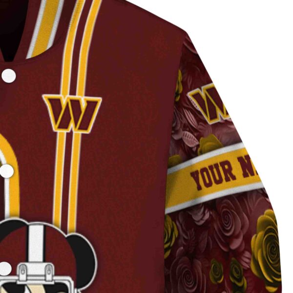 custom washington commanders rose mickey burgundy jacket premium grade jacketwow