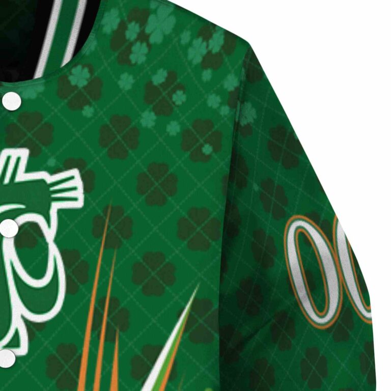 custom washington state cougars shamrock pattern green jacket premium grade jacketwow