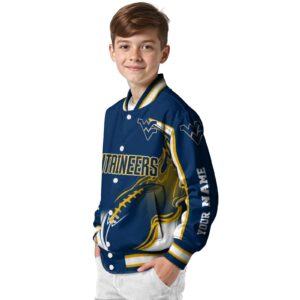 custom west virginia mountaineers flaming football blue white jacket trendy jacketwow