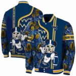 custom west virginia mountaineers rose mickey blue jacket best selling jacketwow