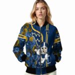 custom west virginia mountaineers rose mickey blue jacket best selling jacketwow