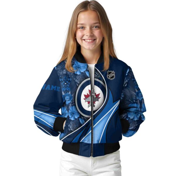 custom winnipeg jets floral print blue jacket top rated jacketwow