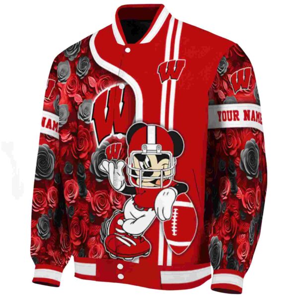 custom wisconsin badgers rose mickey red jacket best selling jacketwow