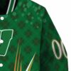 custom wisconsin badgers shamrock pattern green jacket premium grade jacketwow