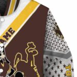 custom wyoming cowboys mickey donald goofy brown white jacket best selling jacketwow