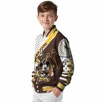 custom wyoming cowboys mickey donald goofy brown white jacket best selling jacketwow