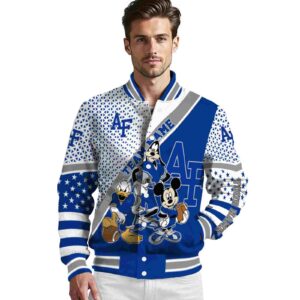 customized air force falcons mickey donald goofy blue white jacket high quality jacketwow