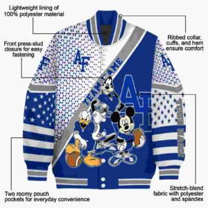 customized air force falcons mickey donald goofy blue white jacket new arrival jacketwow