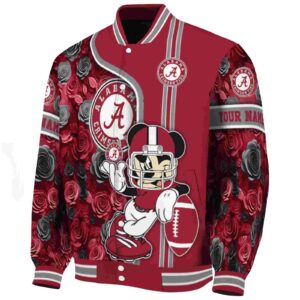 customized alabama crimson tide rose mickey crimson jacket best selling jacketwow